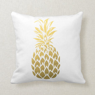 Coussin Carreau d'ananas de feuille d'or