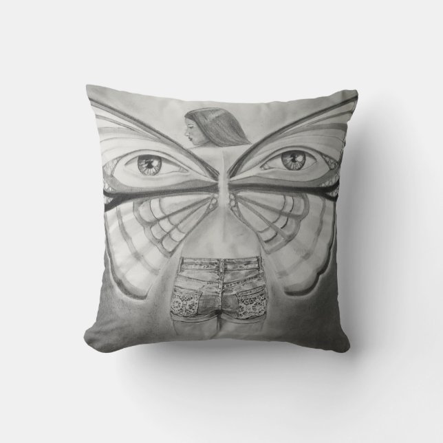 Coussin Carreau d'art de dessin de la vie (Recto)