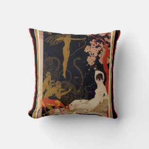 Coussin Carreau d'art déco de George Barbier