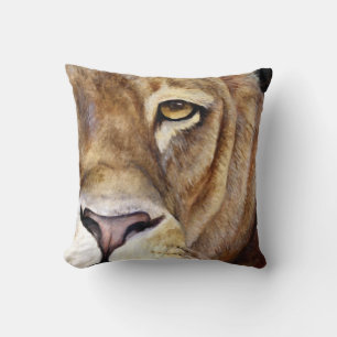 Coussin Carreau de beaux-arts de visage de lions
