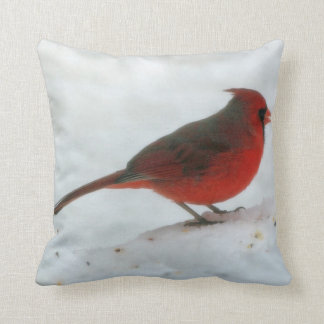 Coussin Carreau de cardinal d'hiver