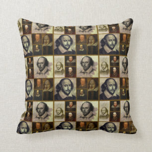 Coussin Carreau de collage de Shakespeare