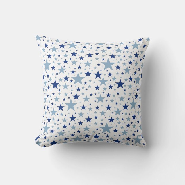 Coussin Carreau de coutume d'étoiles bleues (Recto)