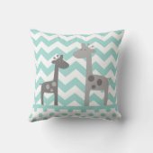 Coussin Carreau de crèche de girafe de stat de naissance (Verso)