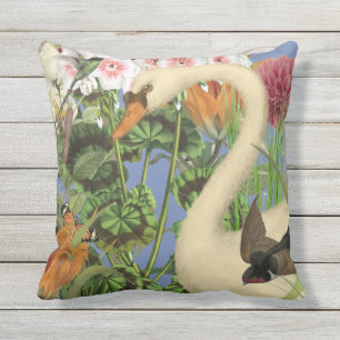 Coussin Carreau de cygne/personnalisable