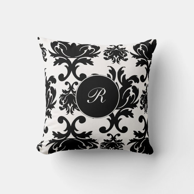 Coussin Carreau de damassé de monogramme (Recto)