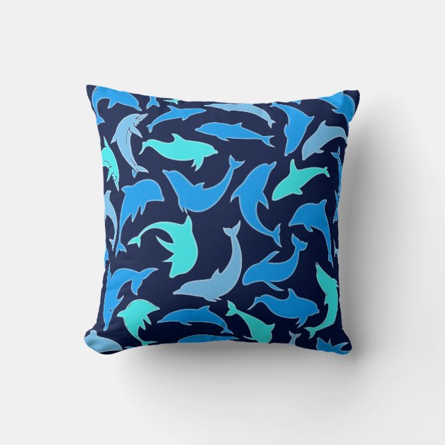 Coussin Carreau de dauphins (Recto)
