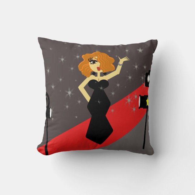 Coussin Carreau de diva de bruit de Hollywood (Recto)