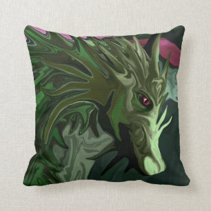 Coussin Carreau de dragon de Tourmaline de pastèque