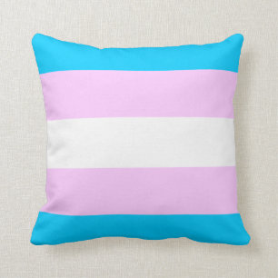 Coussin Carreau de drapeau de fierté de transsexuel