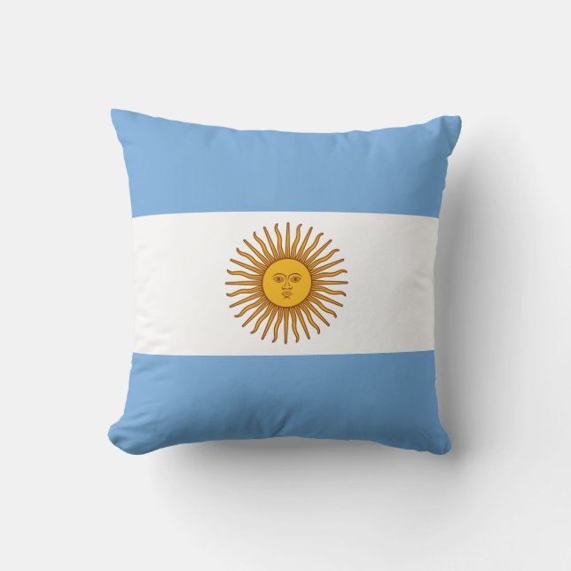 Coussin Carreau de drapeau de l'Argentine (Recto)