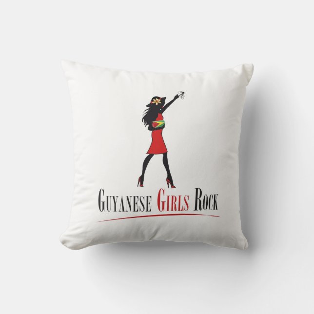 Coussin Carreau de fille de la Guyane (Recto)