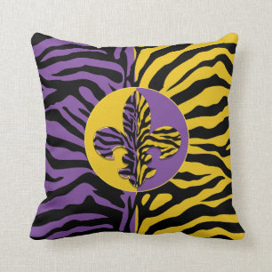 Coussin Carreau de Fleur de lis de tigre