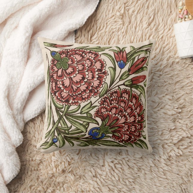 Coussin Carreau de fleur d'œillet Art antique rustique De  (Couverture)