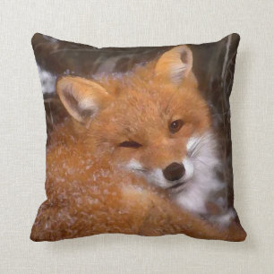 Coussin Carreau "de Fox rouge"
