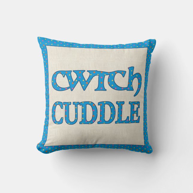 Coussin Carreau de Gallois Cwtch, coussin, polkas sur le (Recto)