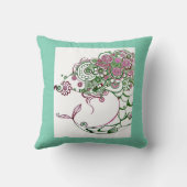 Coussin Carreau de grive et d'envie de voyager (Verso)