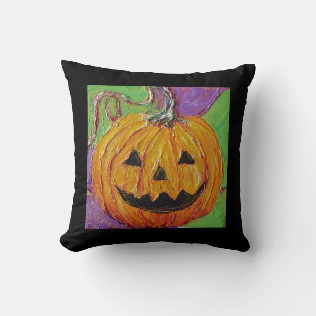 Coussin Carreau de Jack-o'-lantern Halloween (Recto)