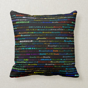 Coussin Carreau de la conception I des textes de Brasilia