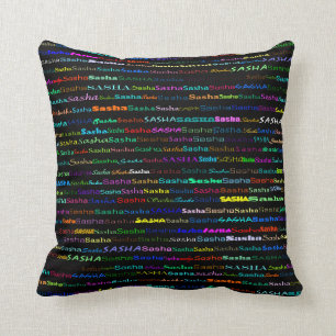 Coussin Carreau de la conception I des textes de Sasha