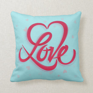 Coussin Carreau de la typographie   de Saint-Valentin