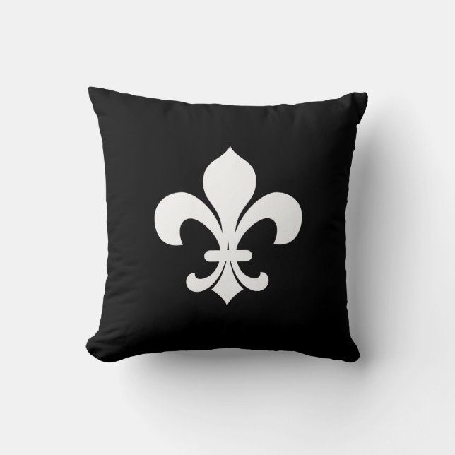 Coussin Carreau de l'héraldique Fleur-De-Lis (Recto)