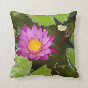 Coussin Carreau de Lotus d'amour et de paix