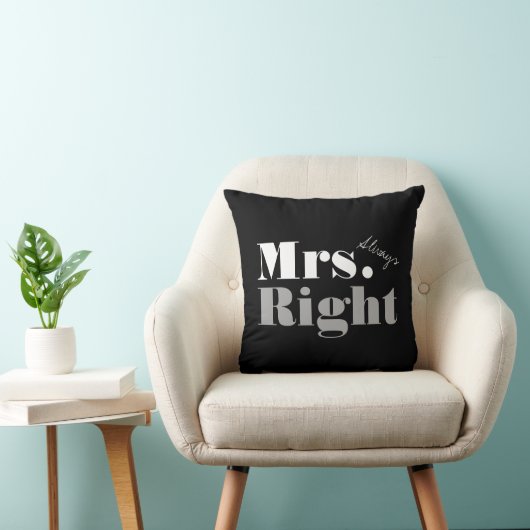 Coussin Carreau de M. Right et de Mme Always Right (Chaise)