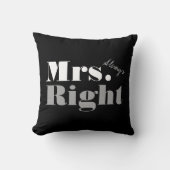 Coussin Carreau de M. Right et de Mme Always Right (Recto)