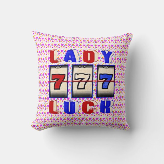Coussin Carreau de Madame Luck Slots (Recto)
