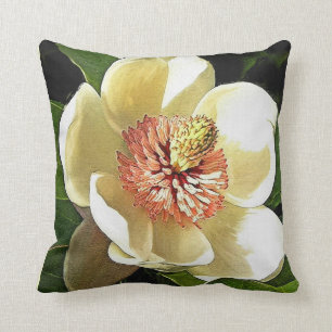 Coussin carreau de magnolia du sud