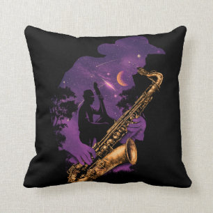 Coussin Carreau de minuit de jazz