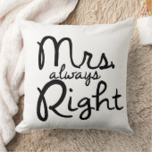 Coussin Carreau de Mme Always Right (Couverture)