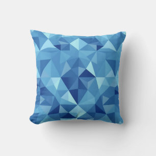 Coussin Carreau de mosaïque géométrique bleu motif