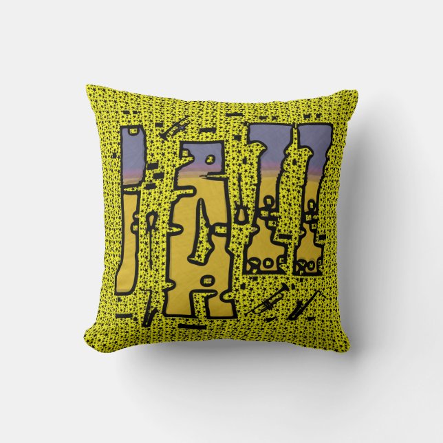 Coussin Carreau de musique de jazz (Recto)