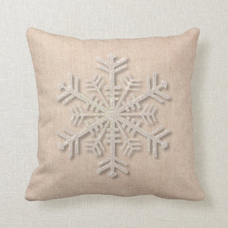Coussin Carreau de Noël de flocon de neige