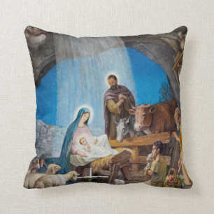 Coussin Carreau de Noël de nativité