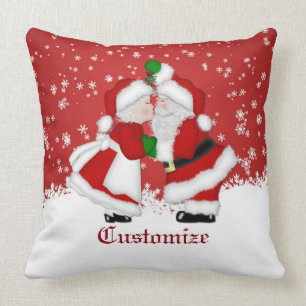 Coussin Carreau de Noël de Père Noël de gui