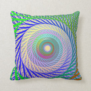 Coussin Carreau de pastel de rotation de feuille