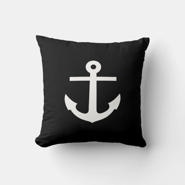 Coussin Carreau de pictogramme d'Ancre (Recto)