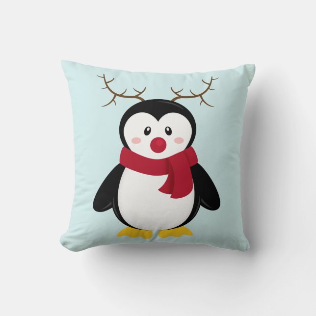 Coussin Carreau de pingouin de Rudolph (Recto)