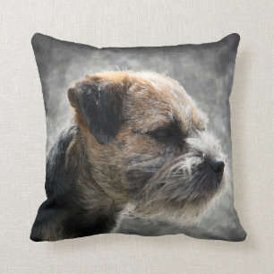 Coussin Carreau de polyester de Terrier de frontière