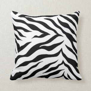 Coussin Carreau de polyester de zèbre (16" x 16) "