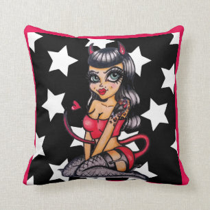Coussin Carreau de poupée du diable de Skinderella