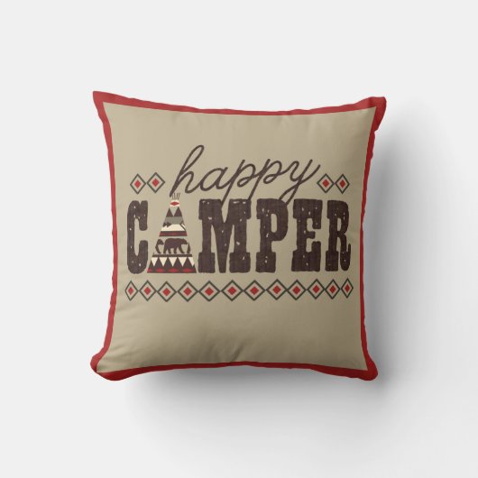 Coussin Carreau de "profondément satisfait" (Recto)