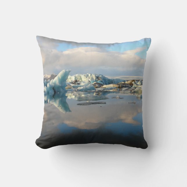 Coussin Carreau de réflexion de lac d'iceberg de (Recto)