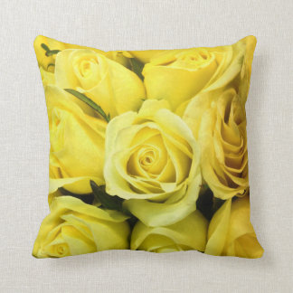 Coussin Carreau de rose jaune