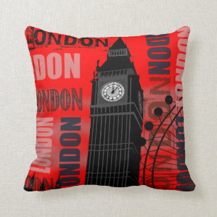 Coussin Carreau de rouge de Londres Big Ben