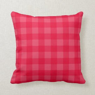 Coussin Carreau de rouge de motif de guingan