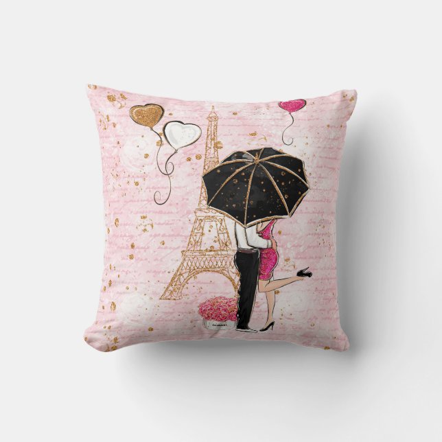 Coussin Carreau de Saint-Valentin, couple d'amour (Recto)